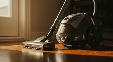 Vacuum Cleaner on Hardwood Floor