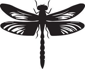 Dragonfly silhouette vector EPS
