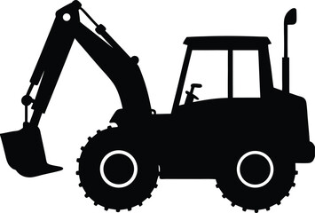 bulldozer excavator vector