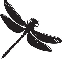 Dragonfly silhouette vector EPS