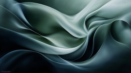 Flow of textile with shadow and light. The concept of fabric, surface, and visual abstraction in minimal design.