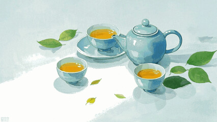 Steeped hues tea isolated watercolor vector illustration svg 