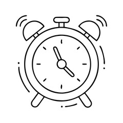 alarm clock icon, alarm clock vector illustration-simple illustration of alarm clock, perfect for alarm clock logos and icons