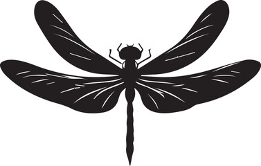 Dragonfly silhouette vector EPS