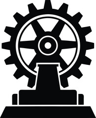 silhouette of a wheel