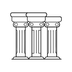 ancient columns icon, ancient columns vector illustration-simple illustration of ancient columns, perfect for ancient columns logos and icons