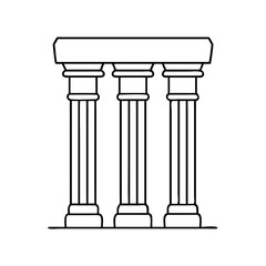 ancient columns icon, ancient columns vector illustration-simple illustration of ancient columns, perfect for ancient columns logos and icons