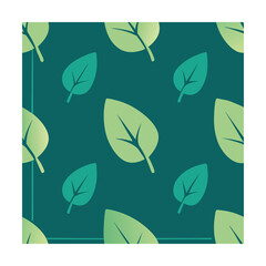 repeating minimalist leaf icons 