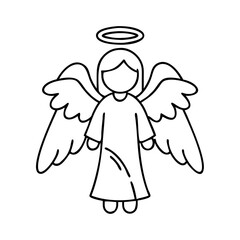 angel icon, angel vector illustration-simple illustration of angel, perfect for angel logos and icons