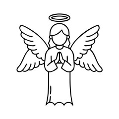 Fototapeta premium angel icon, angel vector illustration-simple illustration of angel, perfect for angel logos and icons