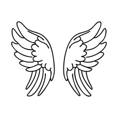 angel wings icon, angel wings vector illustration-simple illustration of angel wings, perfect for angel wings logos and icons
