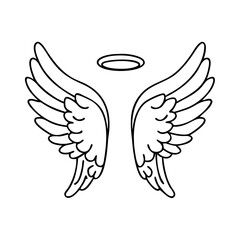 angel wings icon, angel wings vector illustration-simple illustration of angel wings, perfect for angel wings logos and icons