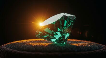 Emerald Gemstone on Display