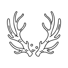antler icon, antler vector illustration-simple illustration of antler, perfect for antler logos and icons