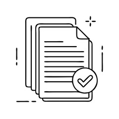 approved documents icon, approved documents vector illustration-simple illustration of approved documents, perfect for approved documents logos and icons
