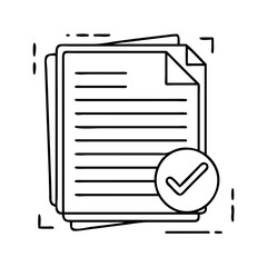 approved papers icon, approved papers vector illustration-simple illustration of approved papers, perfect for approved papers logos and icons