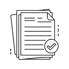approved papers icon, approved papers vector illustration-simple illustration of approved papers, perfect for approved papers logos and icons