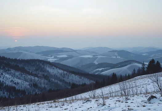 winter landscape in the mountains