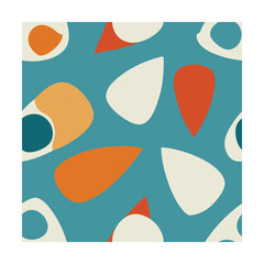 retro mid century shapes minimal pattern 