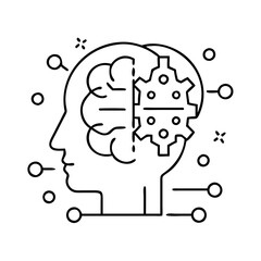 artificial intelligence icon, artificial intelligence vector illustration-simple illustration of artificial intelligence, perfect for artificial intelligence logos and icons