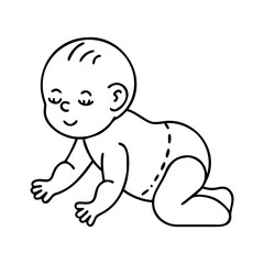 baby icon, baby vector illustration-simple illustration of baby, perfect for baby logos and icons