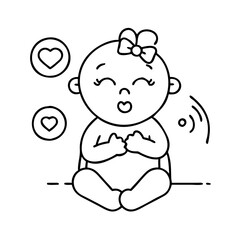 baby icon, baby vector illustration-simple illustration of baby, perfect for baby logos and icons