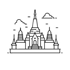 bangkok icon, bangkok vector illustration-simple illustration of bangkok, perfect for bangkok logos and icons