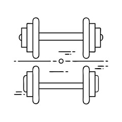 barbell icon, barbell vector illustration-simple illustration of barbell, perfect for barbell logos and icons