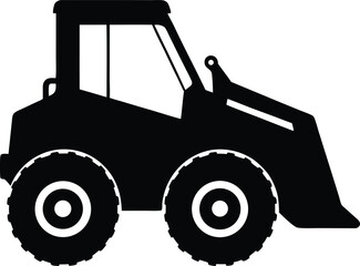 tractor silhouette vector