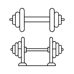 barbell icon, barbell vector illustration-simple illustration of barbell, perfect for barbell logos and icons