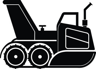 tractor silhouette vector illustration