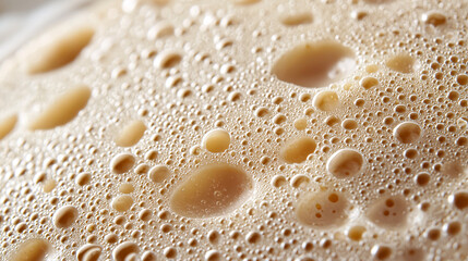 Coffee Foam Bubbles Texture Close Up Macro Shot Drink Surface Detail Aesthetic Brown Pattern Design