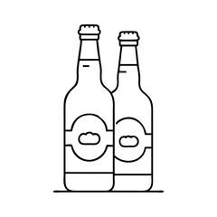 beer bottle icon, beer bottle vector illustration-simple illustration of beer bottle, perfect for beer bottle logos and icons