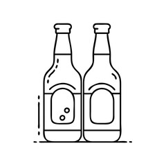 beer bottle icon, beer bottle vector illustration-simple illustration of beer bottle, perfect for beer bottle logos and icons