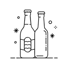 beer bottle icon, beer bottle vector illustration-simple illustration of beer bottle, perfect for beer bottle logos and icons