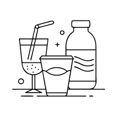 beverage icon, beverage vector illustration-simple illustration of beverage, perfect for beverage logos and icons