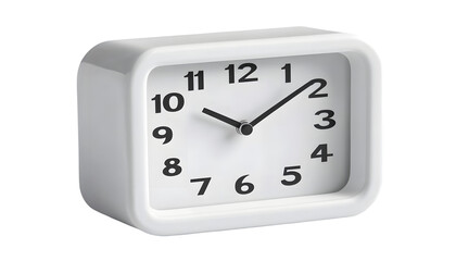 Simple white rectangular clock