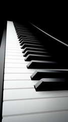 Naklejka premium piano keys close up