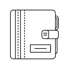 Obraz premium black book simple icon, black book simple vector illustration-simple illustration of black book simple, perfect for black book simple logos and icons