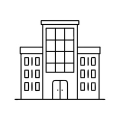black building icon, black building vector illustration-simple illustration of black building, perfect for black building logos and icons