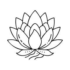 blossom lotus icon, blossom lotus vector illustration-simple illustration of blossom lotus, perfect for blossom lotus logos and icons