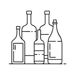 bottles of alcohol icon, bottles of alcohol vector illustration-simple illustration of bottles of alcohol, perfect for bottles of alcohol logos and icons