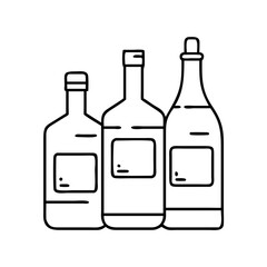 bottles of alcohol icon, bottles of alcohol vector illustration-simple illustration of bottles of alcohol, perfect for bottles of alcohol logos and icons