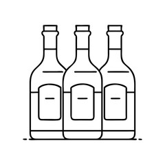 bottles of alcohol icon, bottles of alcohol vector illustration-simple illustration of bottles of alcohol, perfect for bottles of alcohol logos and icons