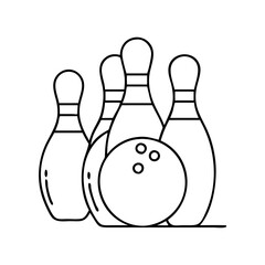 bowling icon, bowling vector illustration-simple illustration of bowling, perfect for bowling logos and icons