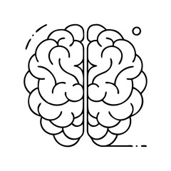 Fototapeta premium brain logo icon, brain logo vector illustration-simple illustration of brain logo, perfect for brain logo logos and icons