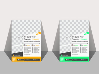 Construction Flyer Template Vector Design. Annual report brochure flyer design template, Leaflet presentation, book cover. layout in A4 size. Vector