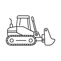 Naklejka premium bulldozer icon, bulldozer vector illustration-simple illustration of bulldozer, perfect for bulldozer logos and icons