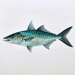 Barracuda isolated watercolor vector illustration svg 