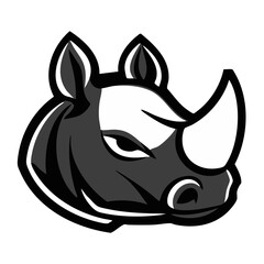 Rhino face vector icon